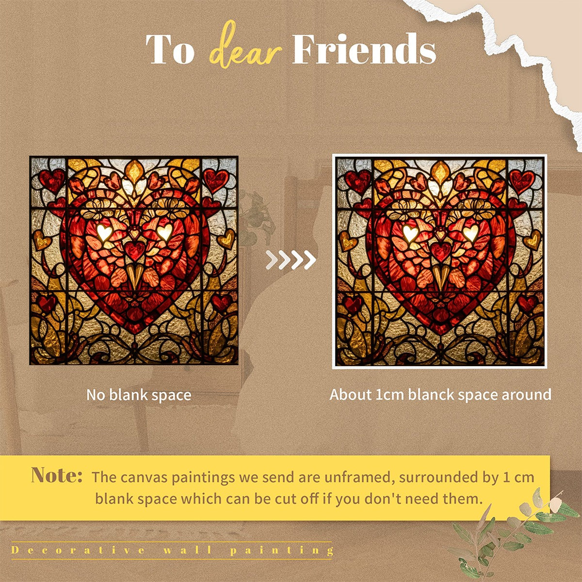 Valenedit | Glassworks II — Luminous Heart Canvas Print (Printed in USA)