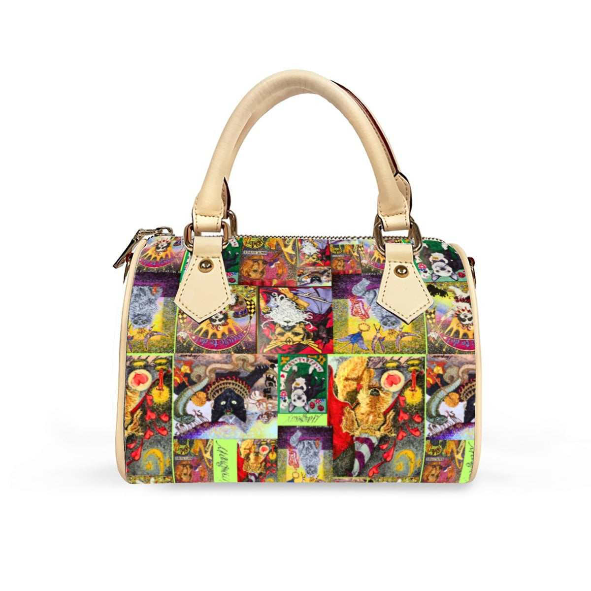 Margeaux Unleashed Classic Barrel-Shaped Animal Free Leather Handbag