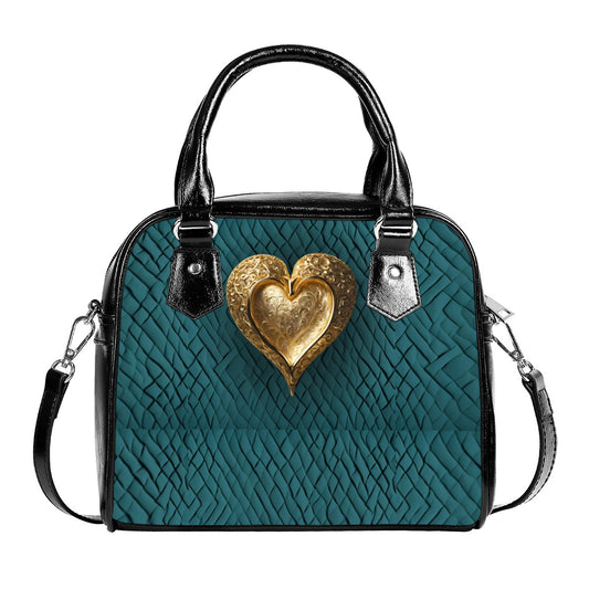 PGP Holiday 2025 Hecate "Undine" Handbag in Lush Teal with Waffle Texture Print