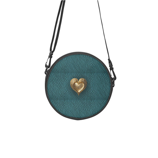 PGP Holiday 2025 Discus Purse Series - Hecate - Lush Teal Waffle Texture Print
