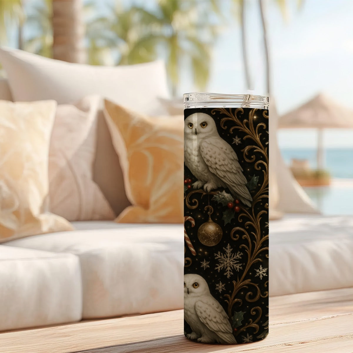 PGP Holiday Yule Court Skinny Tumbler Stainless Steel with Lids 20OZ - Voted #1