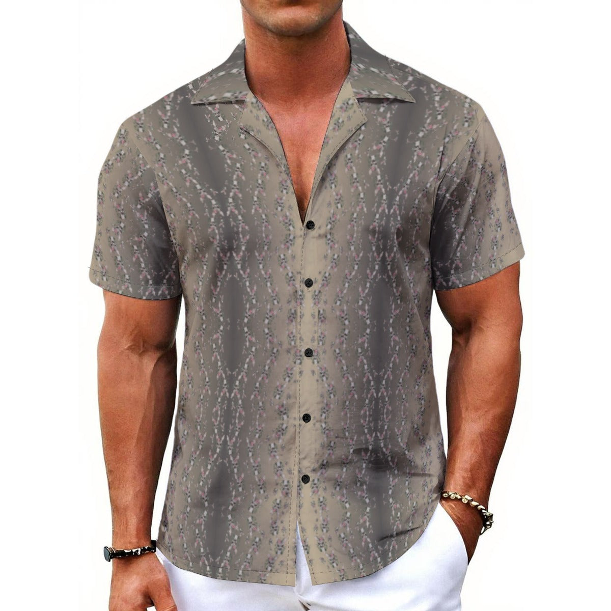 The Rochelle Fawn & Fern Button Up Hawaiian Shirt