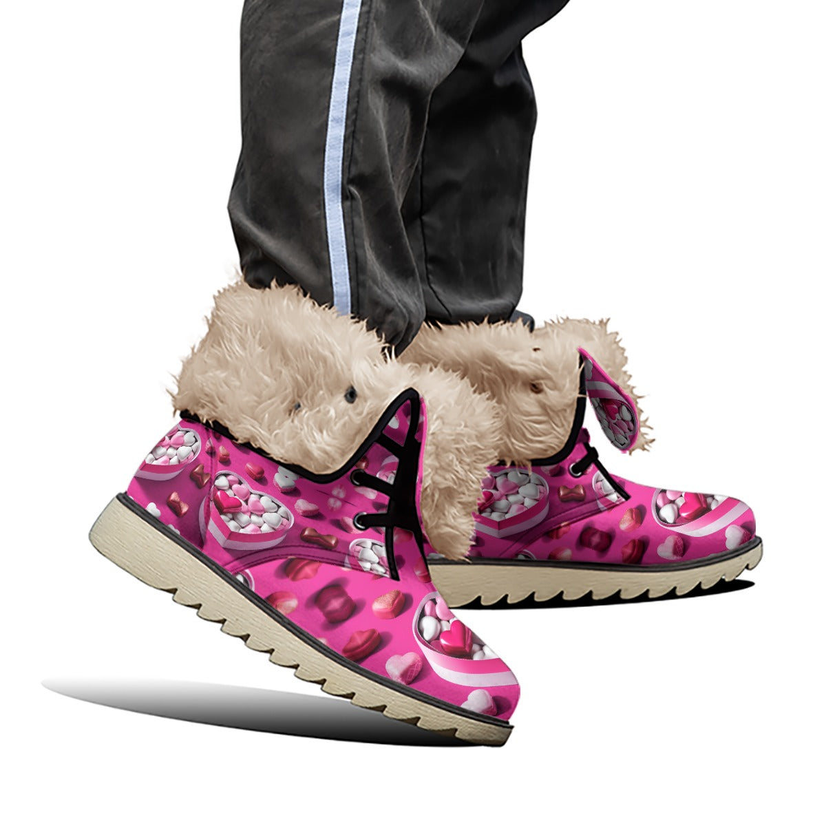 PGP Holiday Valen-Floof Women’s Plush Boots - Ame-no-Uzume Design