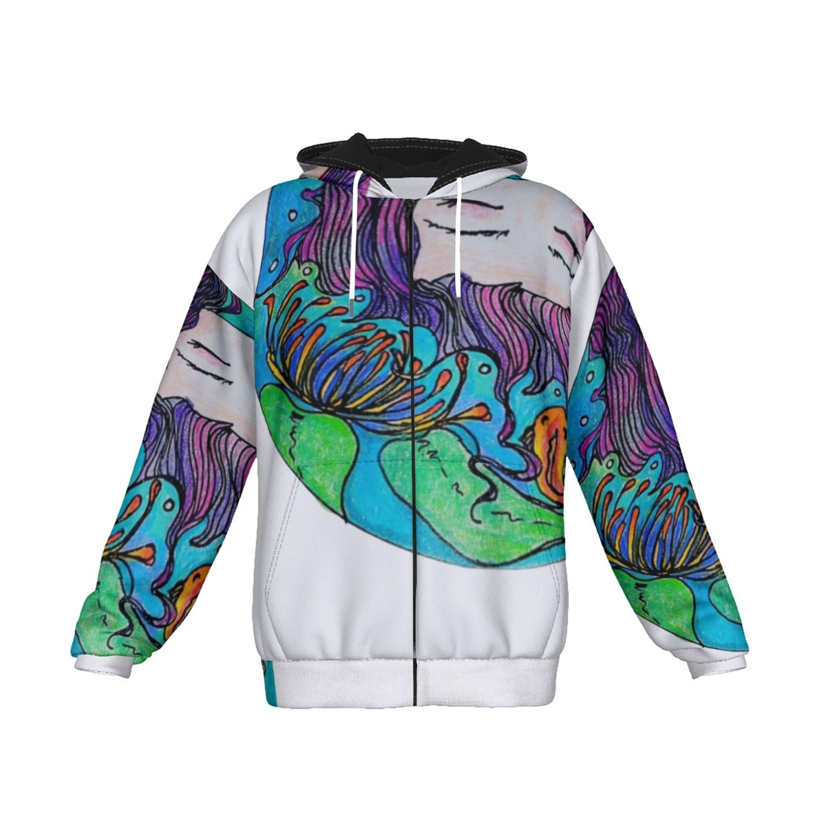Rochelle Wishing Well Men's Heavy Fleece Zip Up Hoodie