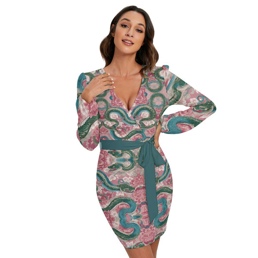 PGP Holiday Waist Belt Cross Dress | Lunar Garden Blush, Sky & Moon | Renewal, Simplicity & Balance