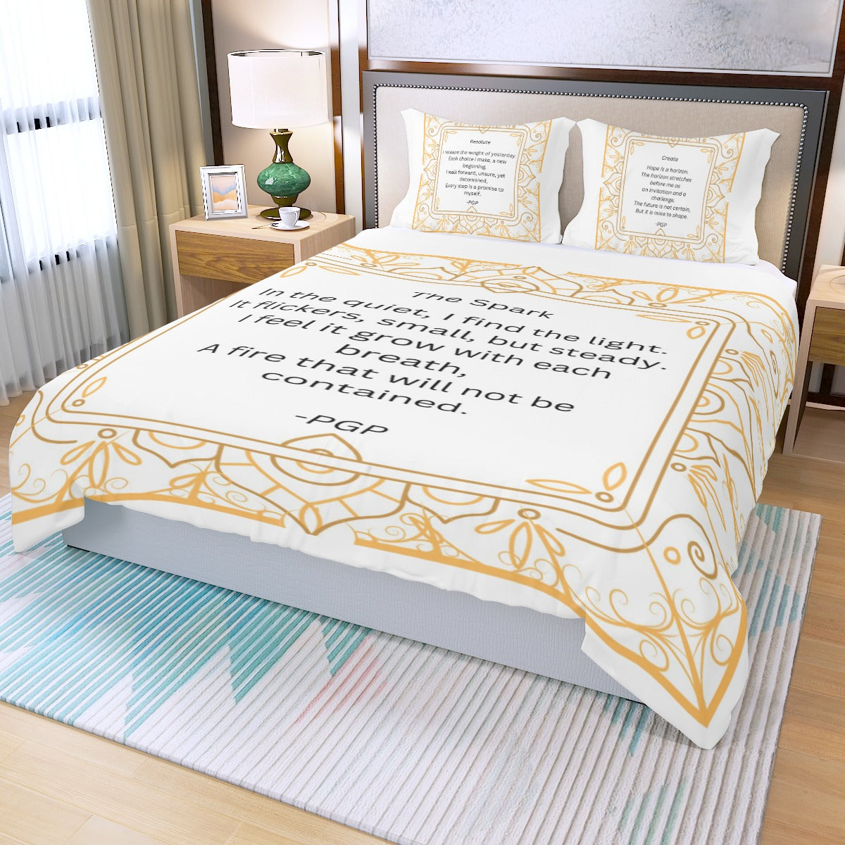 PGP Holiday InspireShift Duvet Bedding Set – 3 Poems for Inspiration