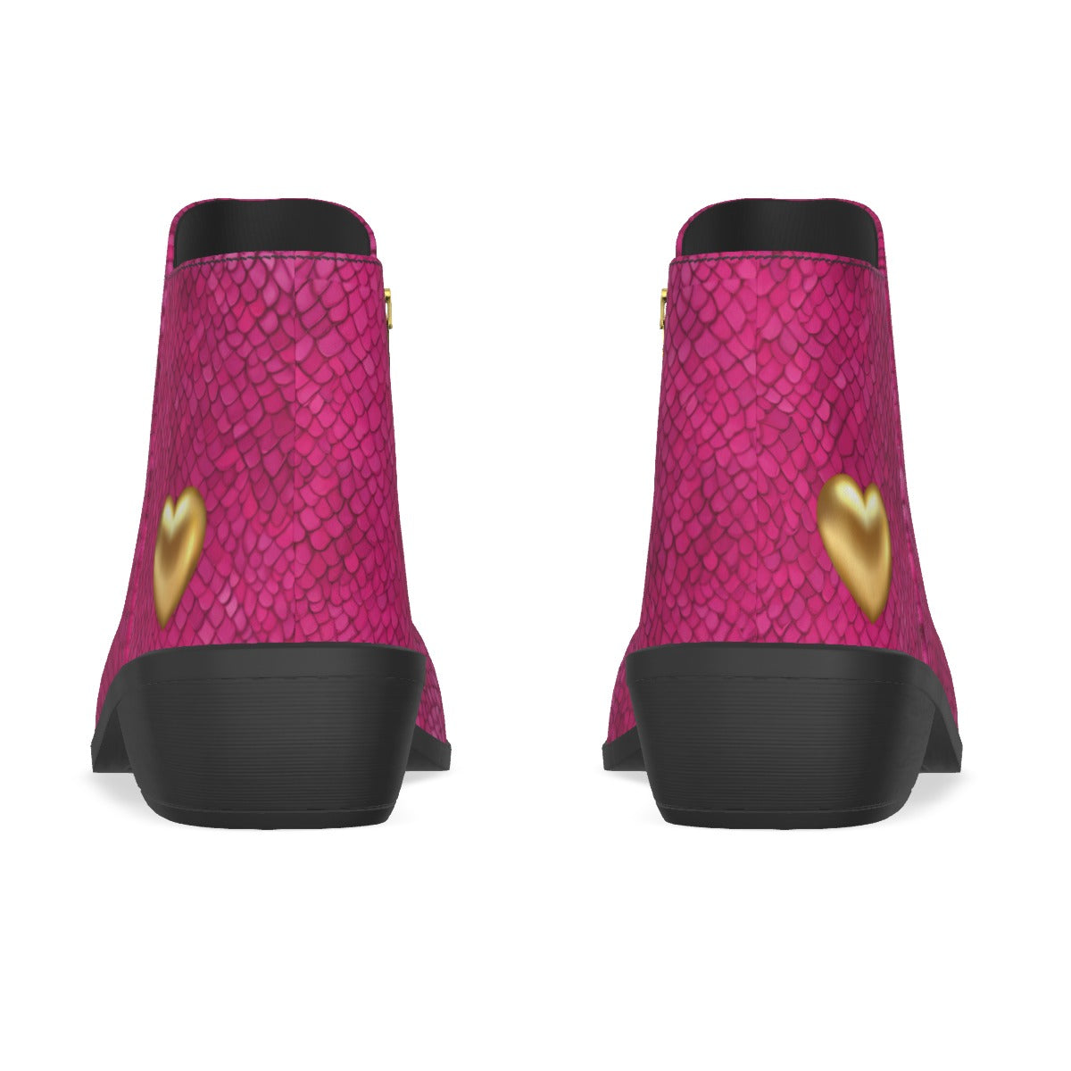 Kiss My Heart Goodbye - Women's Fuchsia Half Zip Fashion Boot | Micro Suede & Anti-Slip Sole