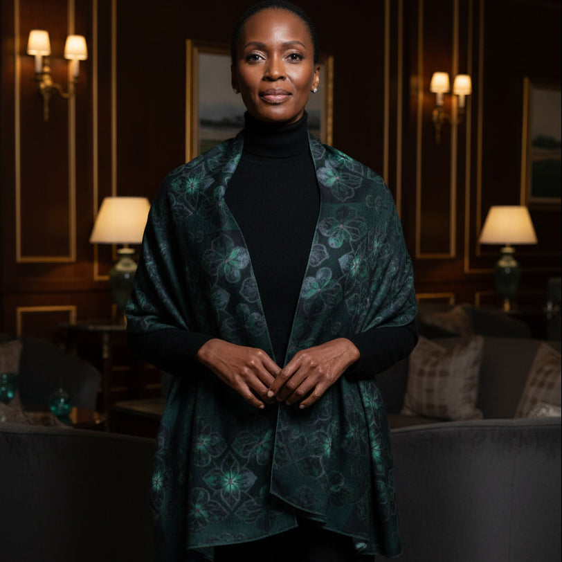 Whisper of Éire “Muinín” Scarf | Rectangle Shawl Scarf | 66.9 × 17.7 in | 170X45cm