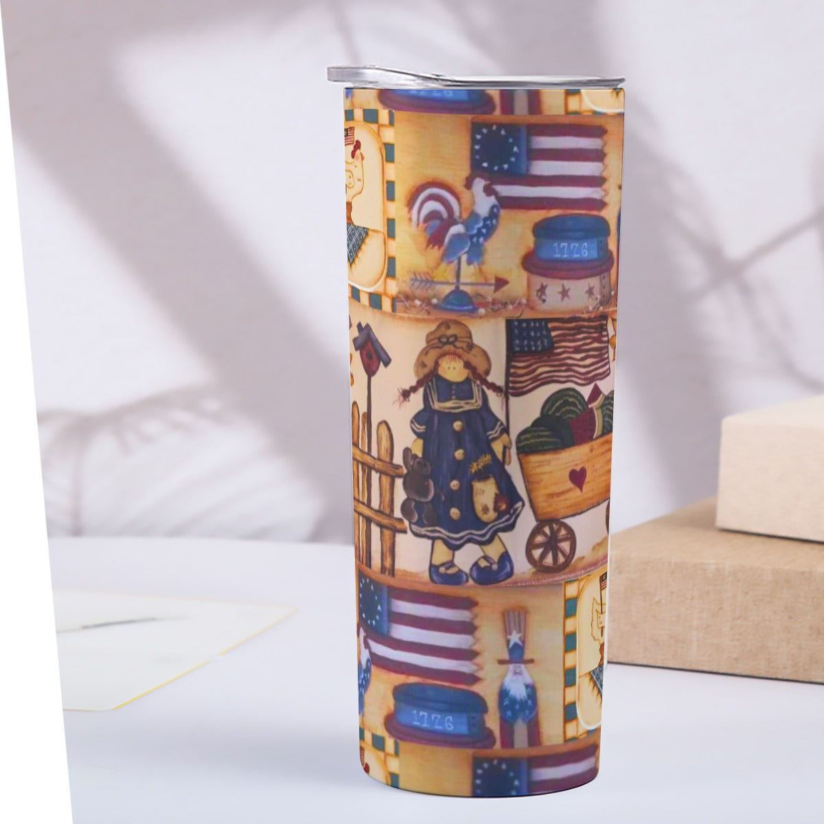 Suzanne Independence Day 20oz Custom Stainless Steel Tumbler with Sliding Lid – PGP Holiday