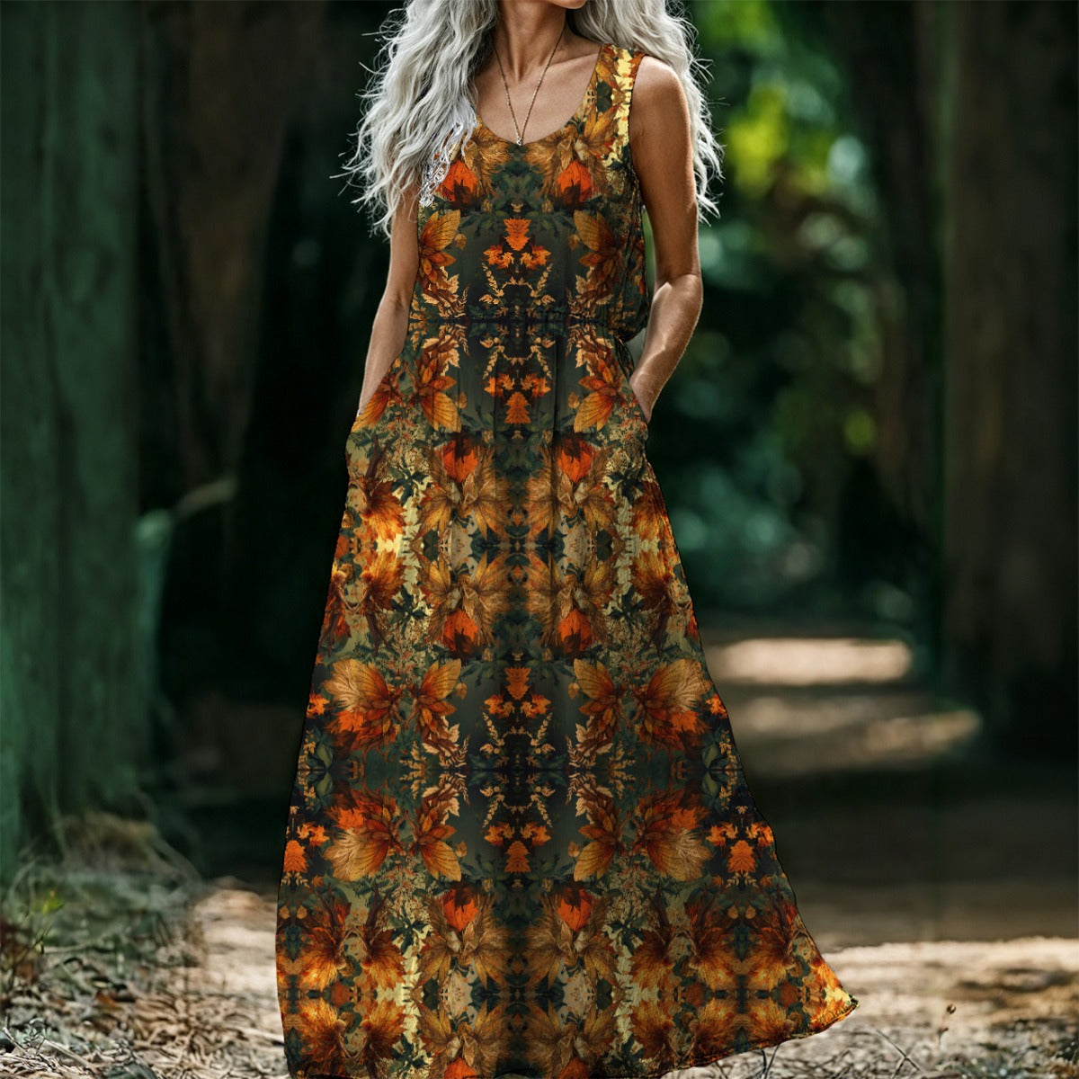 PGP Holiday Kerridwen Sleeveless Maxi Dress | Dark Academia Autumn-Inspired Maxi Dress