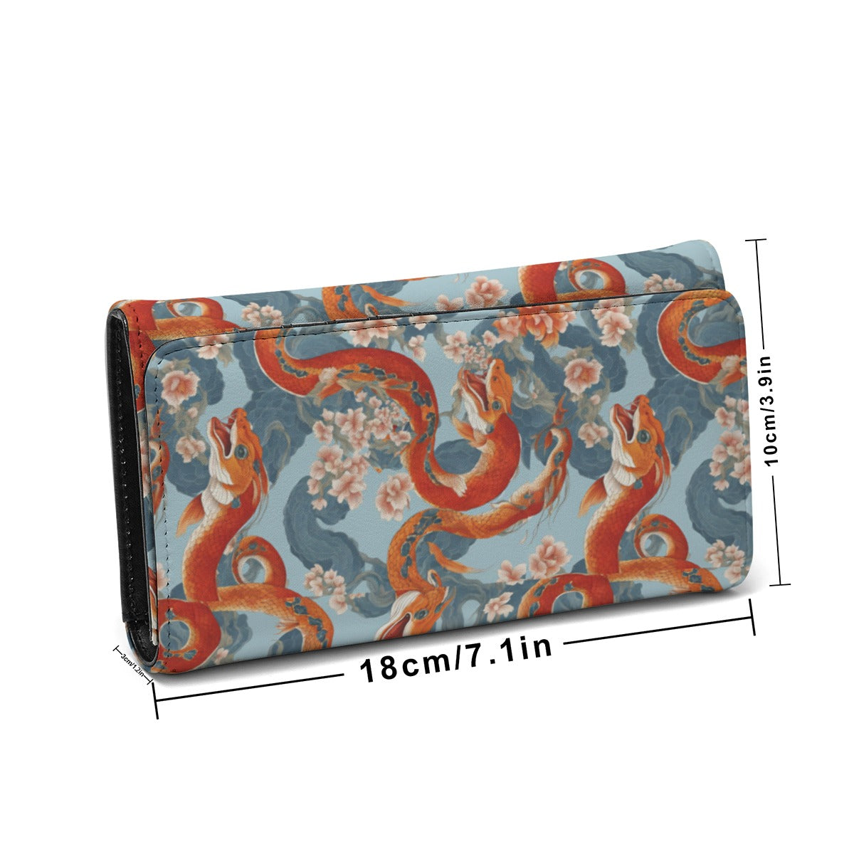 PGP Holiday Foldable Wallet | Blossom Serpent Orange & Blue | Prosperity & Growth