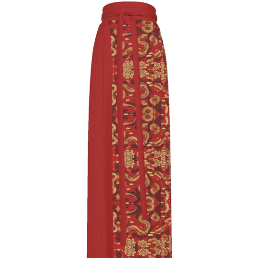 PGP Holiday Chinese Horse-Face Skirt - Golden Serpent Year of the Snake Design