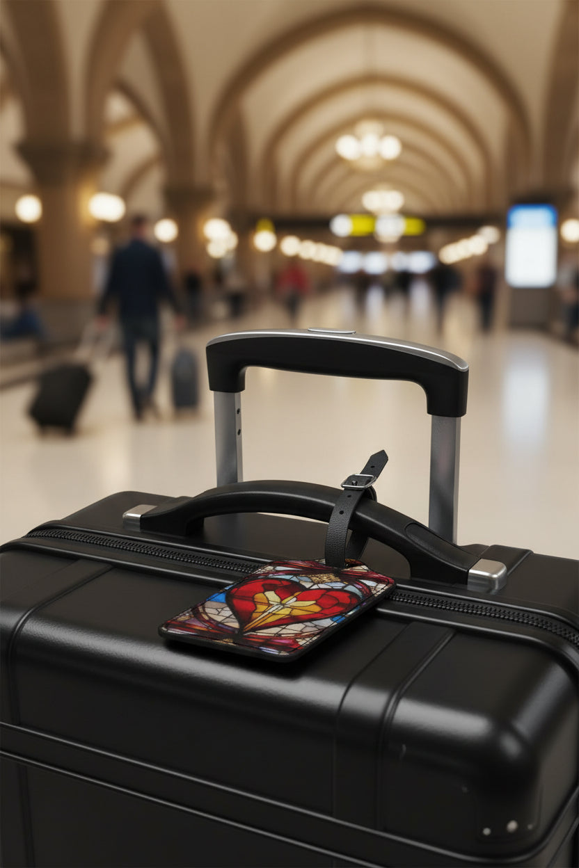 Valenedit | Glassworks IV Seamless Luggage Tag — Stained-Glass Travel Identifier