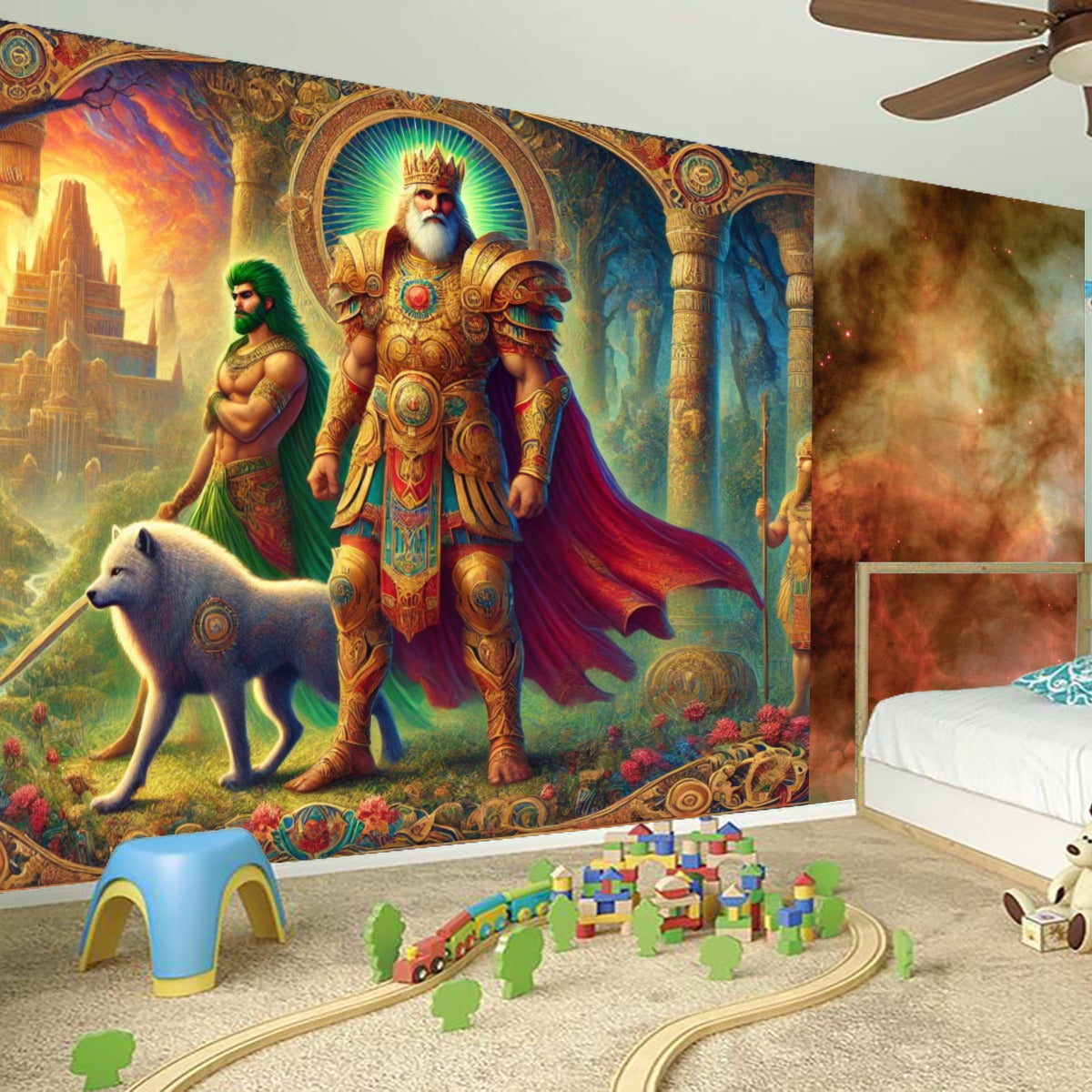 PGP Holiday Eternal Arcana Series Adhesive Mural - January The Wizard | Oversize PVC Wall Sticker