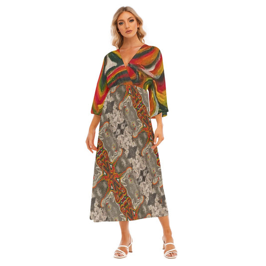 Under Grandmothers Moon Gypsie Cross Over Gown | Effortless Boho Elegance
