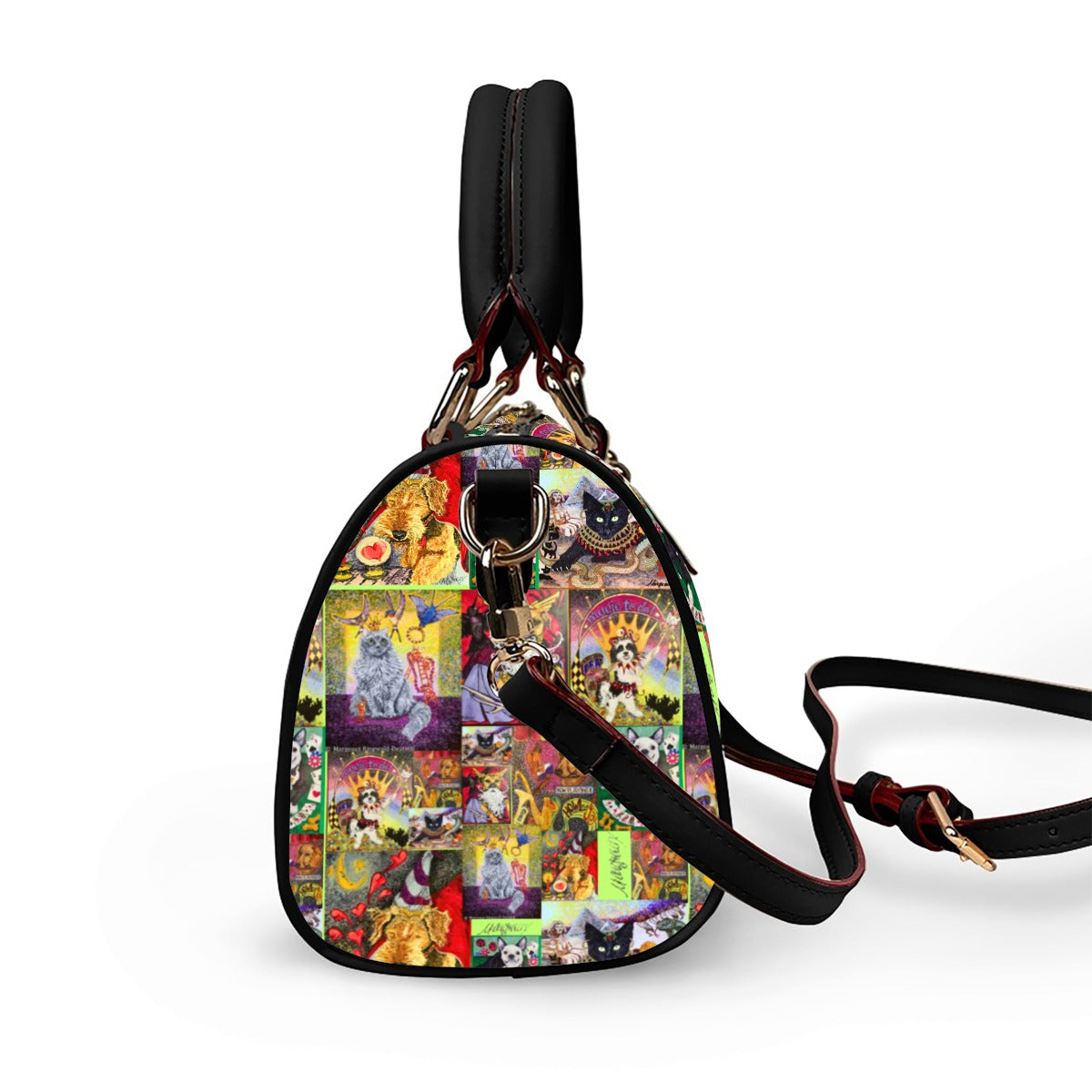 Margeaux Unleashed Classic Barrel-Shaped Animal Free Leather Handbag