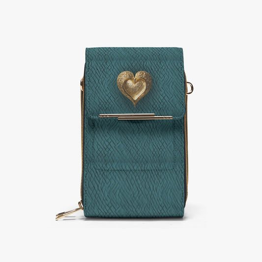 PGP Holiday 2025 Hecate Mobile Phone Chest Bag - Lush Teal Waffle Texture Print
