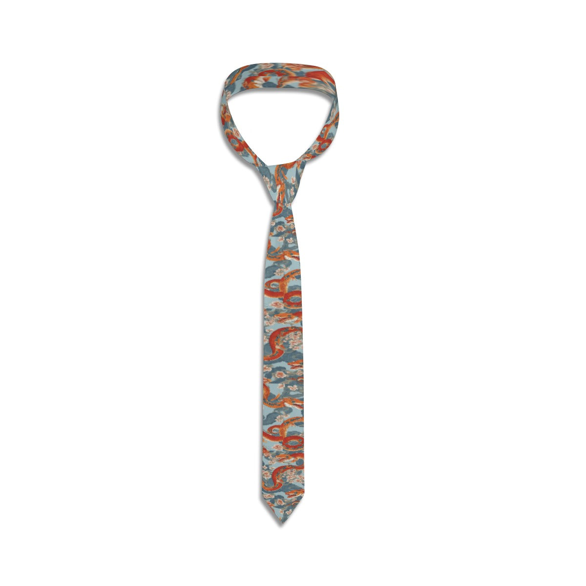 PGP Holiday Unisex Tie | Blossom Serpent Orange & Blue | Prosperity & Growth