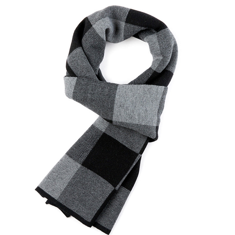 PGP Holiday | Men’s Hand-Knitted Modern Plaid Closer Scarf