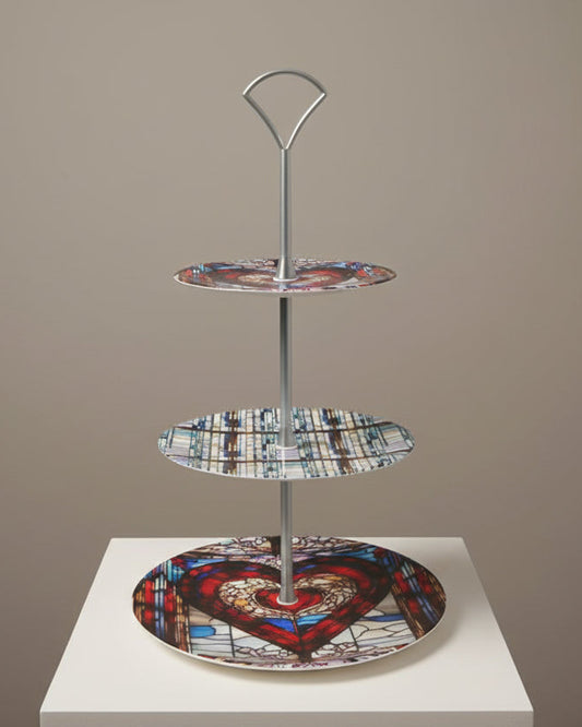Valenedit | Glassworks V Bone China 3-Tier Cake Stand