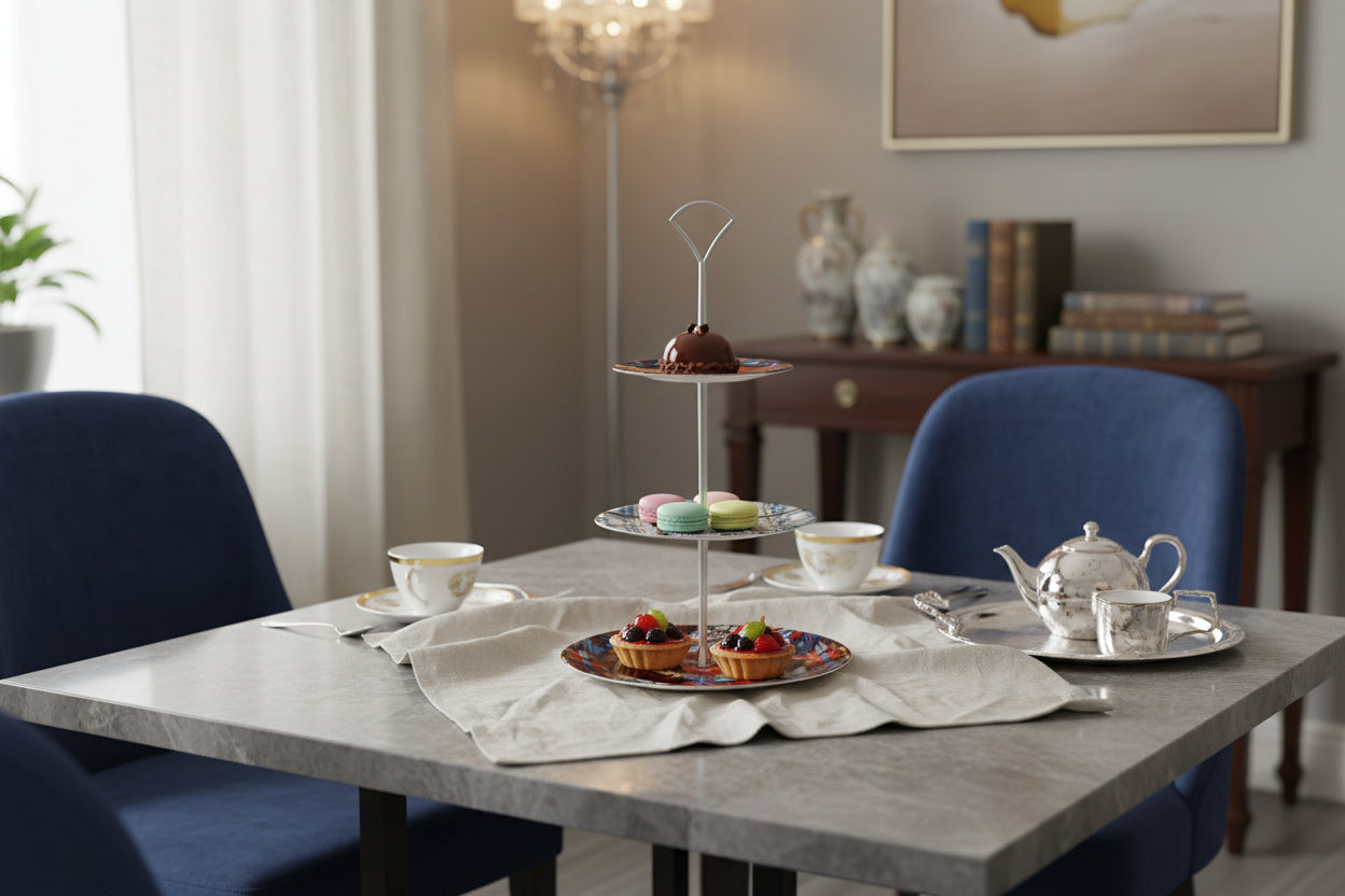 Valenedit | Glassworks V Bone China 3-Tier Cake Stand