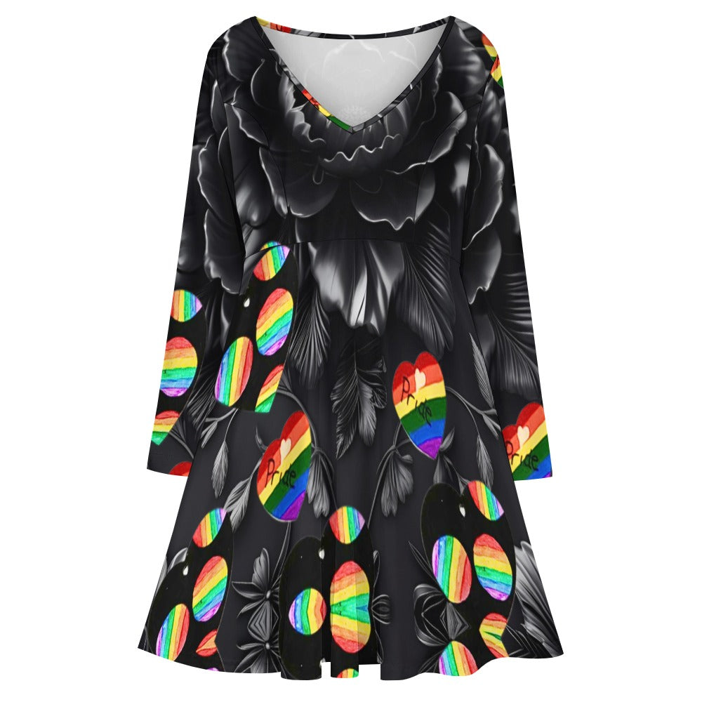 PGP Holiday Suzanne Pride 2025 Plus Sized V-neck Dress