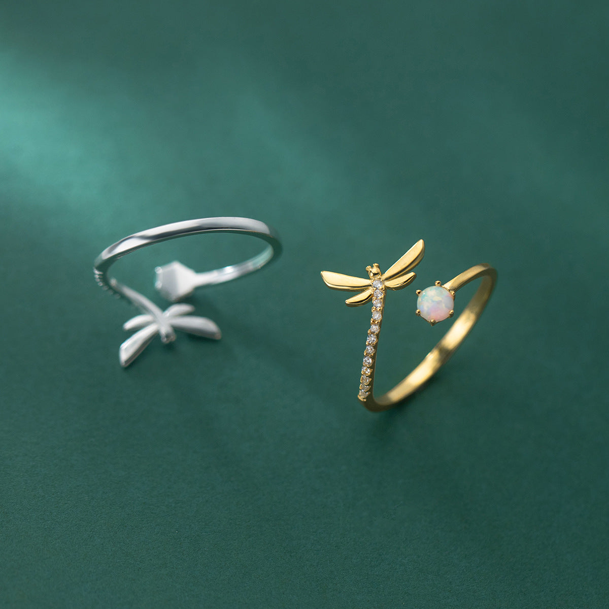 PGP Holiday | 925 Silver Opal Gang Drill Dragonfly Ring | Two Options