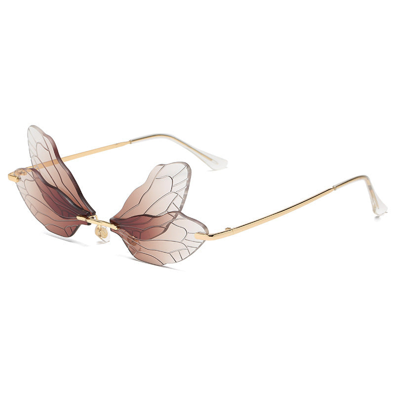Gradient dragonfly Fairycore sunglasses