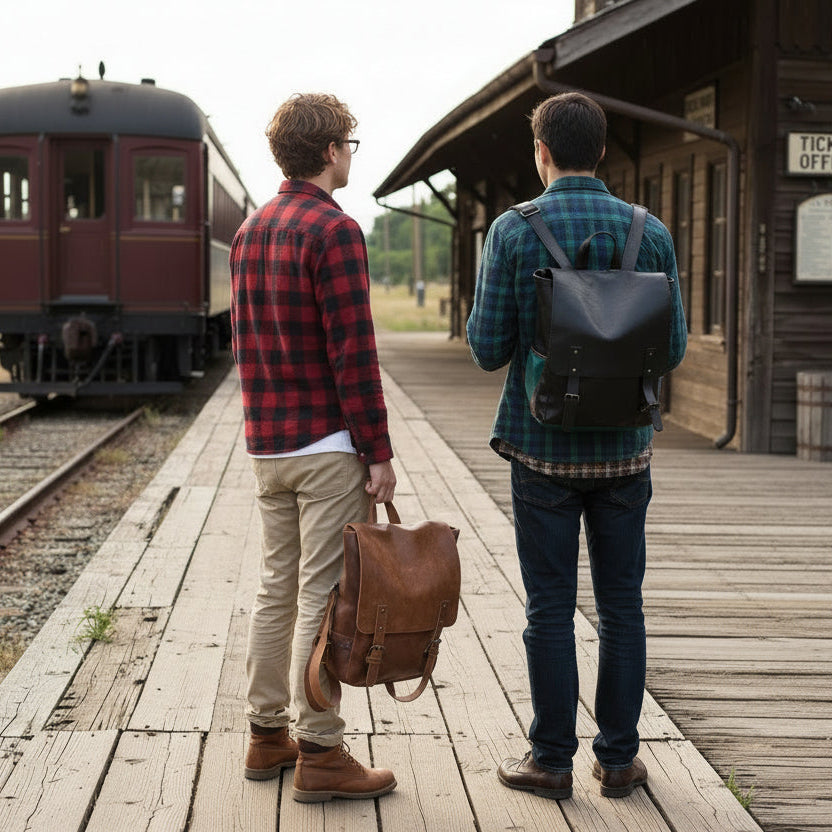 PGP Holiday | Water-Resistant, Animal-Free Leather Daily Travel & Laptop Backpack — Large Capacity