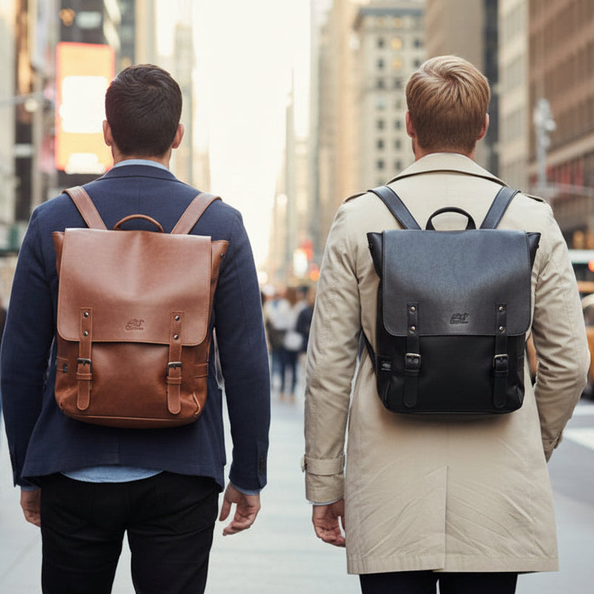 PGP Holiday | Water-Resistant, Animal-Free Leather Daily Travel & Laptop Backpack — Large Capacity