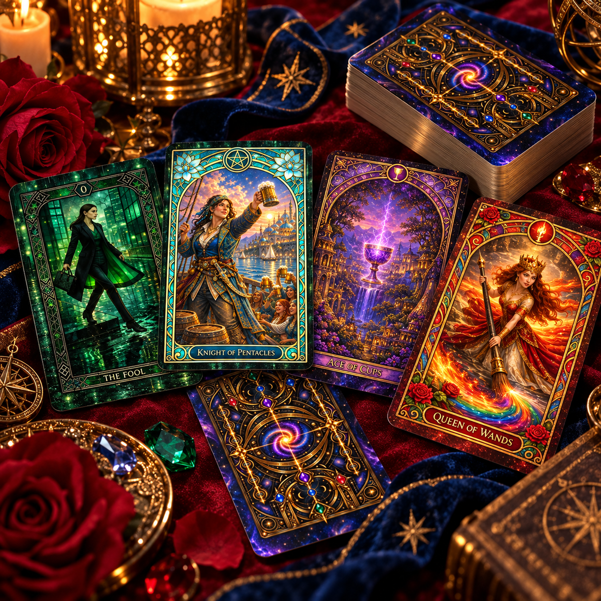 Tarot Deck – Deck of Meridara | 79-Card Illustrated Art Tarot