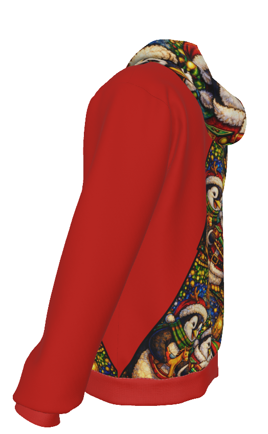 PGP Holiday Penguins Raid the Workshop Unisex Zip-Up Hoodie — Voted #1