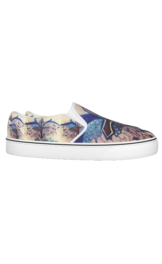 PGP Holiday Stacy Lee Faith Slip-On Sneakers – Comfortable Canvas Shoes