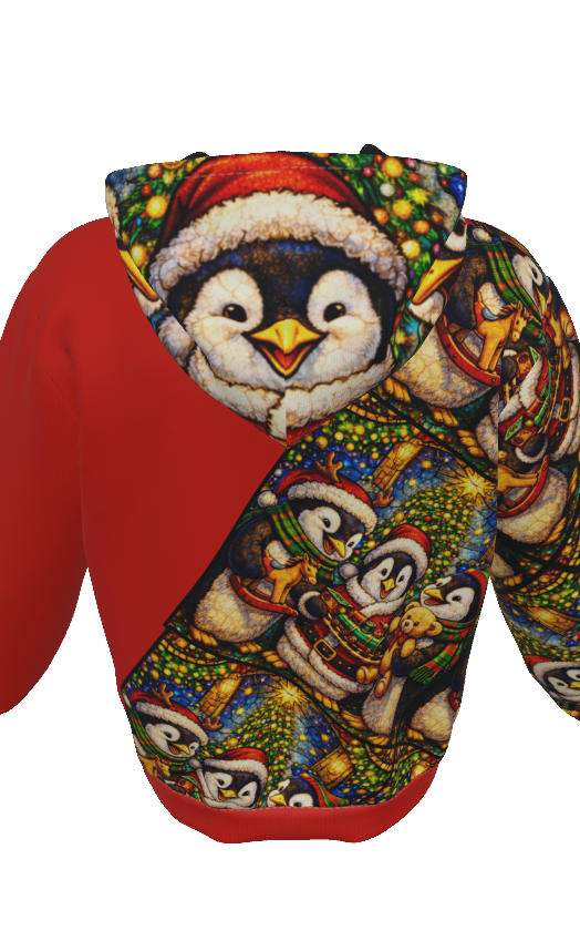 PGP Holiday Penguins Raid the Workshop Unisex Zip-Up Hoodie — Voted #1