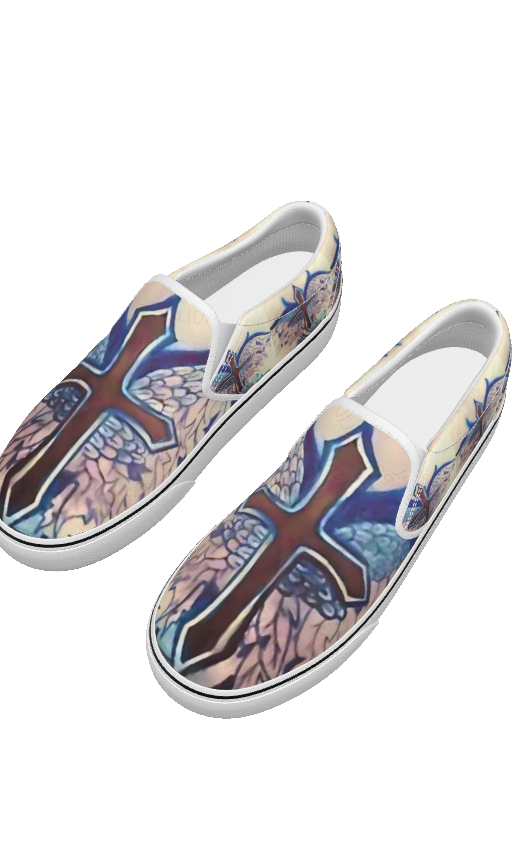 PGP Holiday Stacy Lee Faith Slip-On Sneakers – Comfortable Canvas Shoes