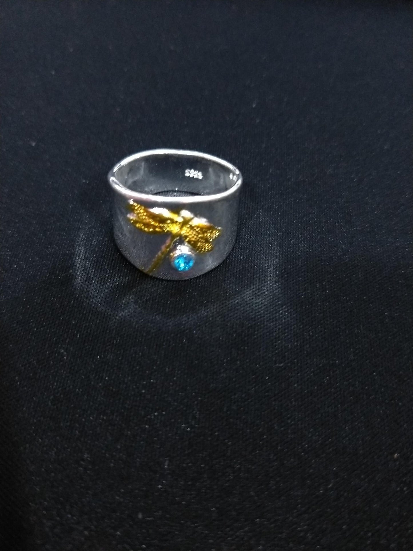 Fairycore Moonstone Dragonfly Ring Ladies