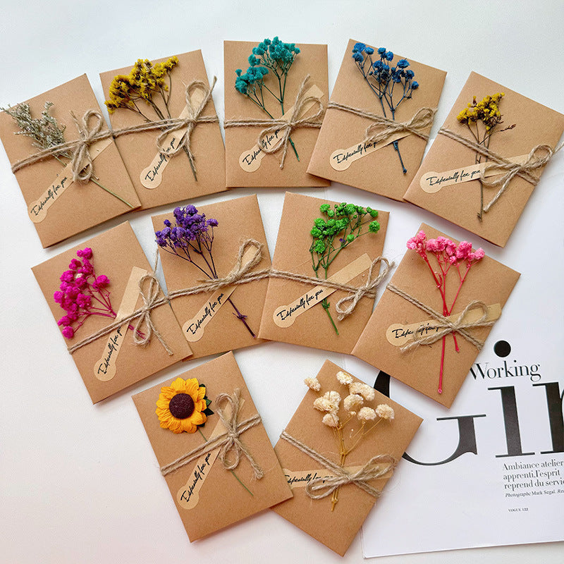 PGP Holiday | Quality Thoughts — Artisan Starry Sky Dried Flower “Especially For You” Thank You Cards