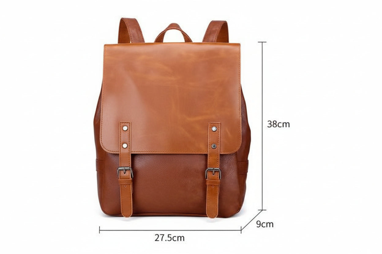 PGP Holiday | Water-Resistant, Animal-Free Leather Daily Travel & Laptop Backpack — Large Capacity
