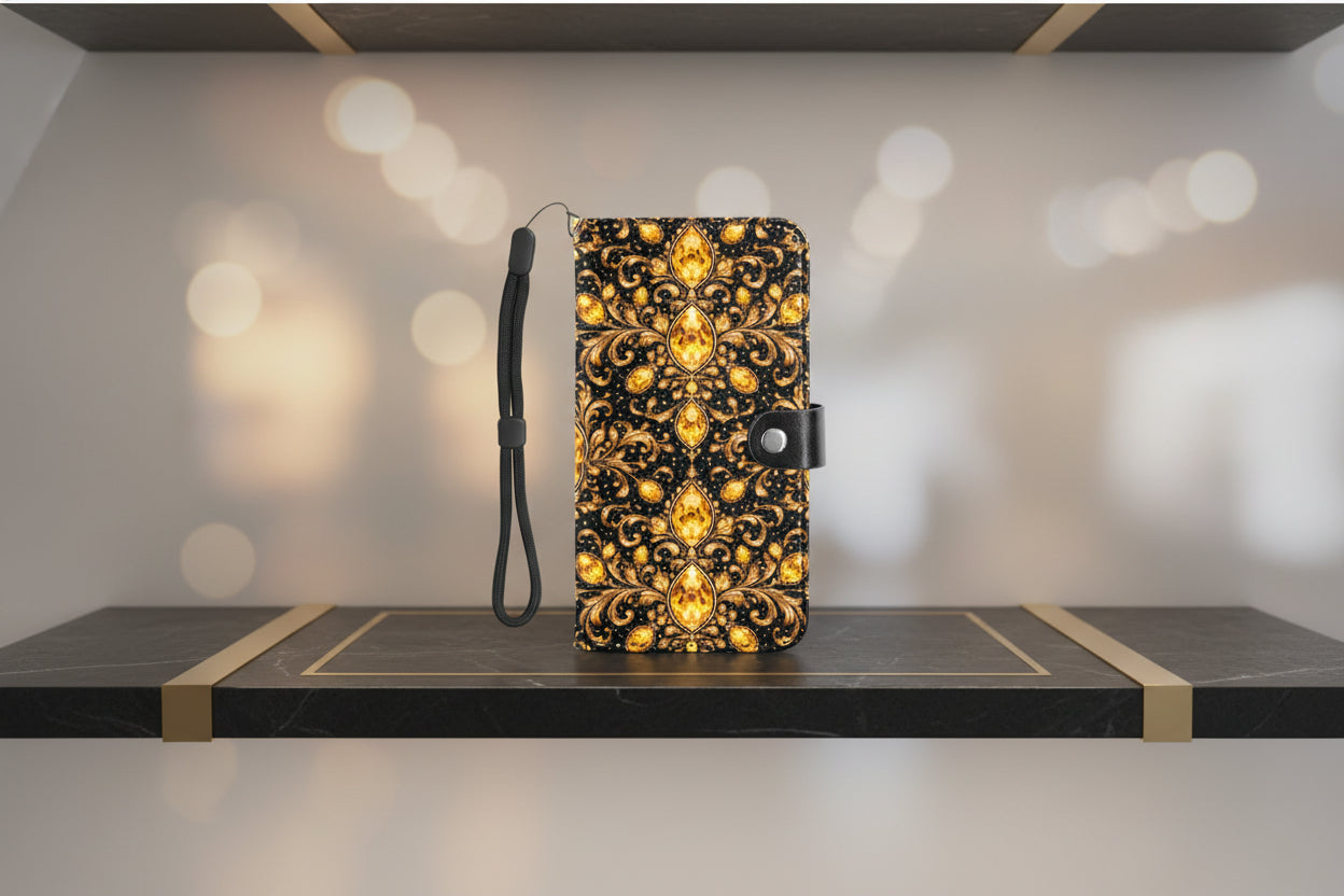 PGP Holiday Confidence Flip Leather Mobile Purse — Large