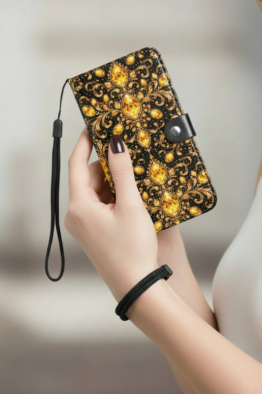 PGP Holiday Confidence Flip Leather Mobile Purse — Large