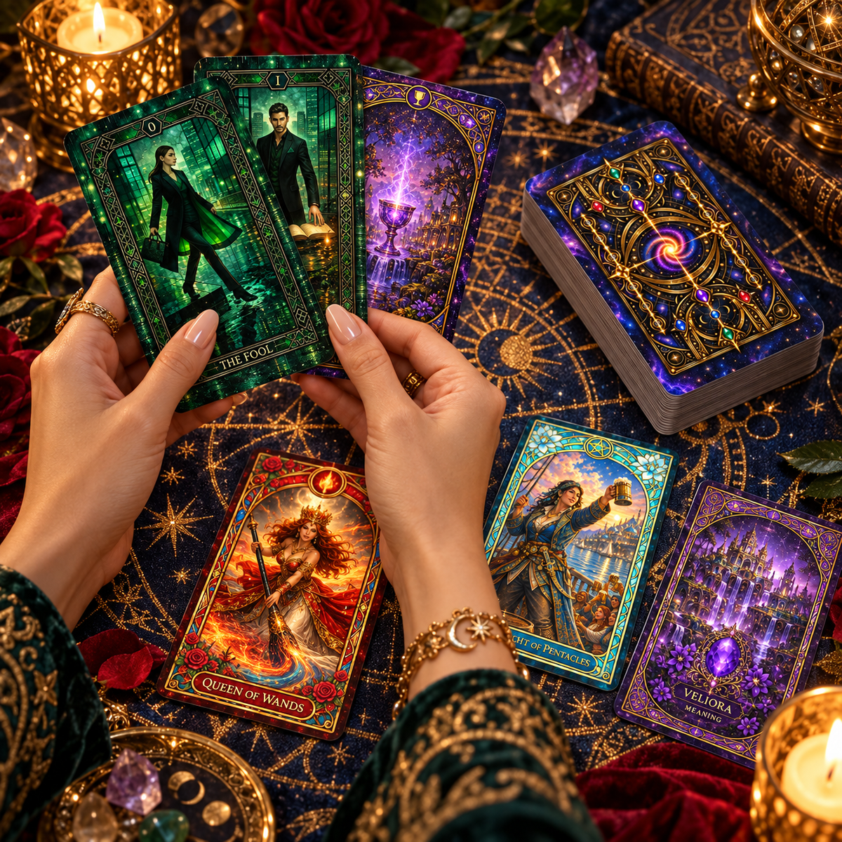 Tarot Deck – Deck of Meridara | 79-Card Illustrated Art Tarot