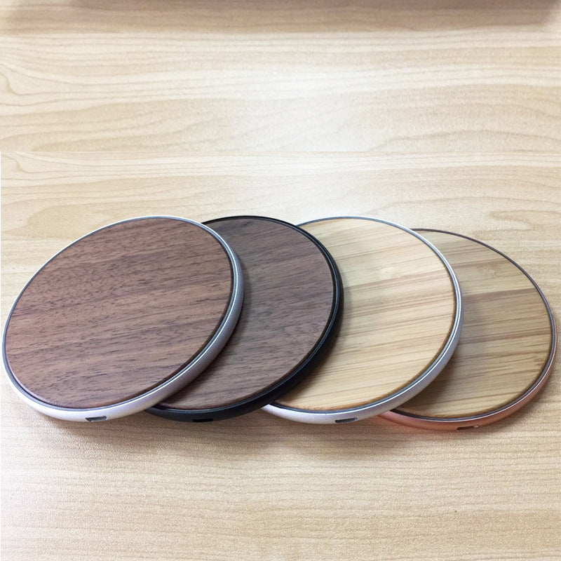 PGP Holiday | Modern Tech Meets Timeless Craftsmanship — Round Wooden Wireless Charger (15W Fast Charge)