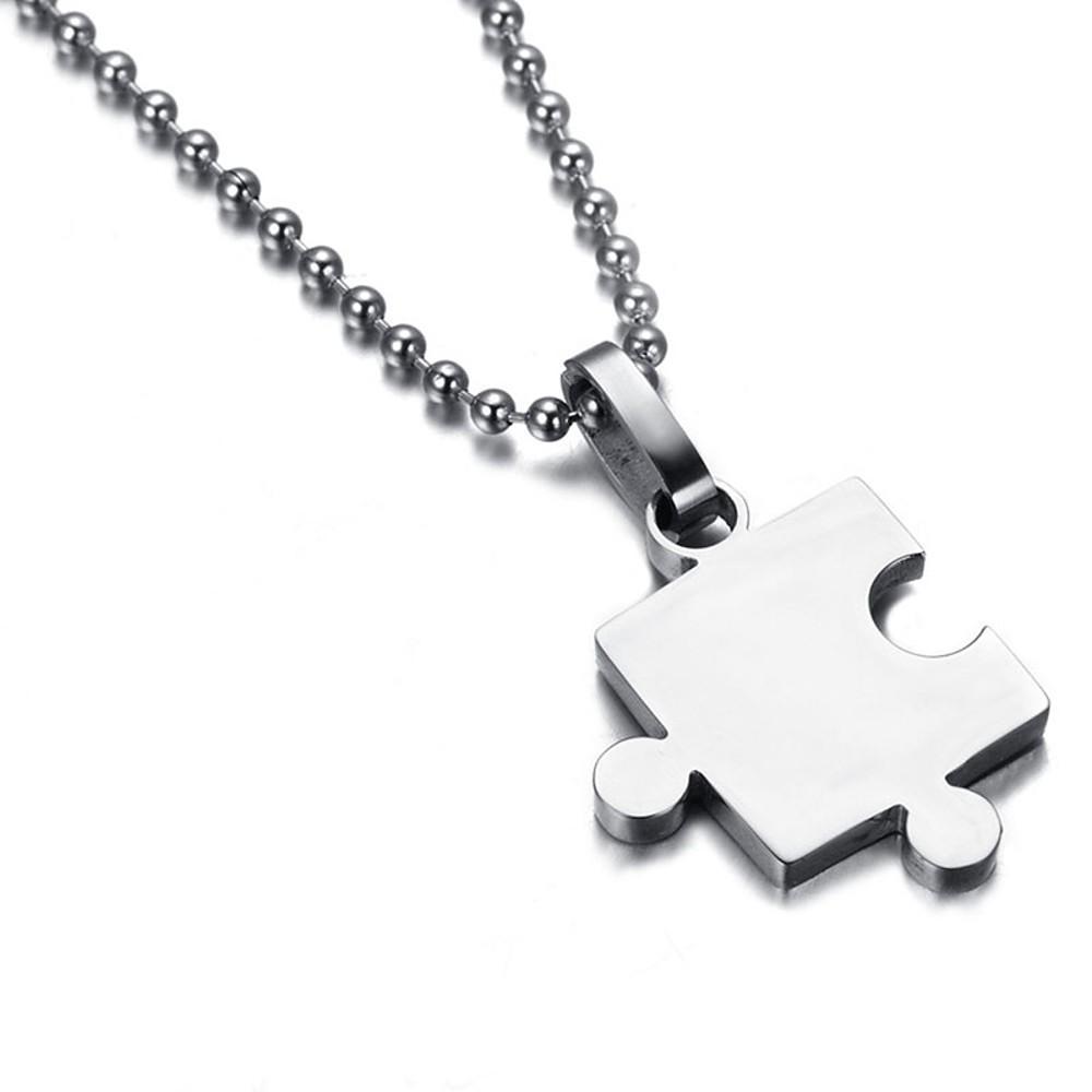 PGP Holiday | GALENTINE / BROLENTINE Titanium Puzzle Pendant Necklace Set