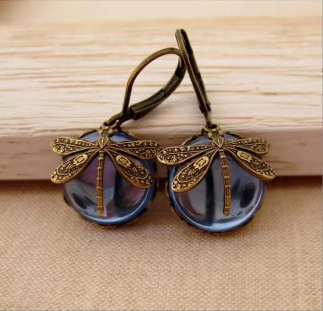 Fairycore Small Dragonfly Pattern Earrings