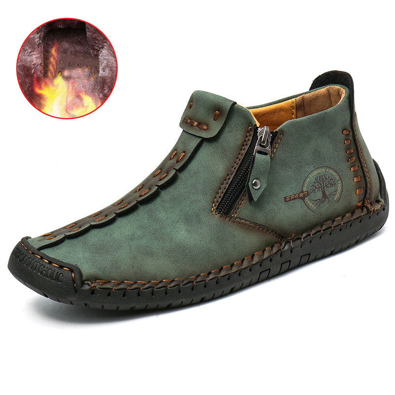 Men's Comfort & Style Focus Ankle Boots Zipper Outdoor Hiking Shoes