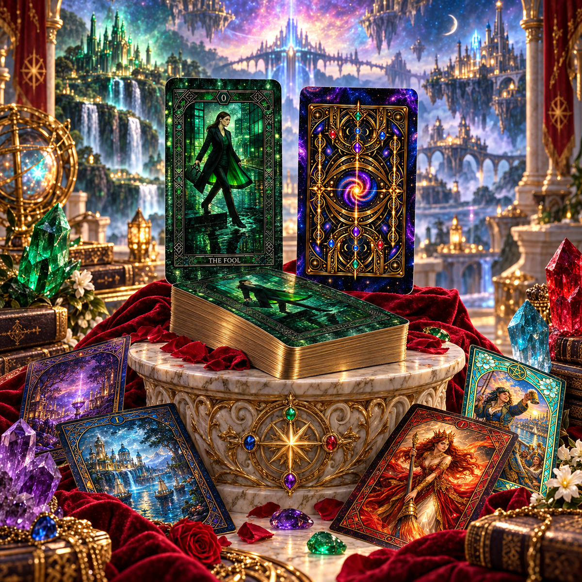 Tarot Deck – Deck of Meridara | 79-Card Illustrated Art Tarot