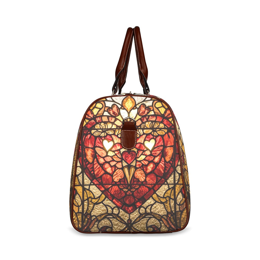 Valenedit | Glassworks II Small brown handled Travel Bag