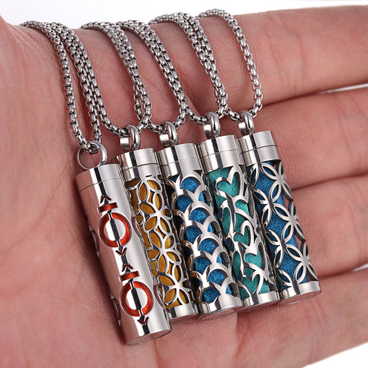 PGP Holiday | Wearable Function — Aromatherapy Pendant Essential Oil Bottle (Titanium Steel)