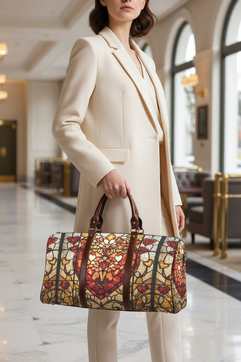 Valenedit | Glassworks II Small brown handled Travel Bag