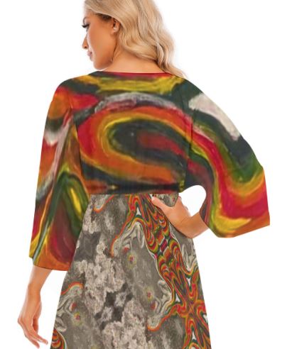 Under Grandmothers Moon Gypsie Cross Over Gown | Effortless Boho Elegance